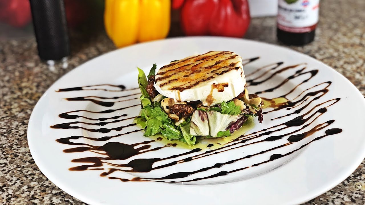 Ensalada de frutos secos Y queso de Cabra caramelizado / fácil y rápido