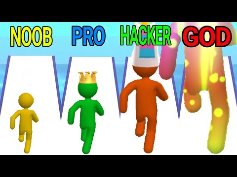 NOOB vs PRO vs HACKER vs GOD in Giant Rush!