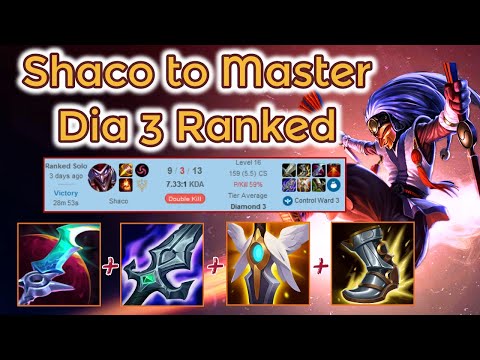 Shaco Jungle vs. Diana - Shaco to Master - D3 Rank[League of Legends] Full Gameplay - Infernal Shaco