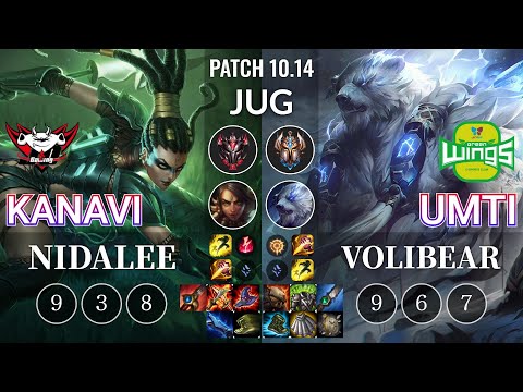 JDG Kanavi Nidalee vs JAG UmTi Volibear Jungle - KR Patch 10.14