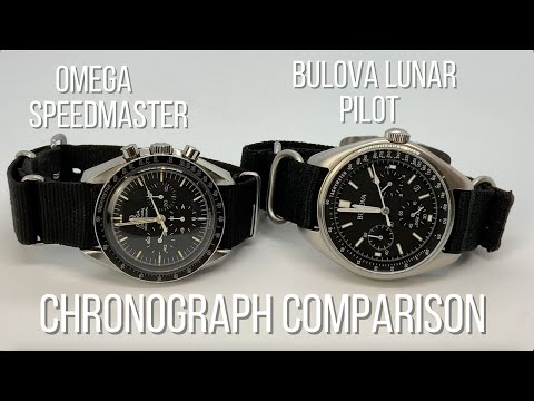 OMEGA SPEEDMASTER PRO. WATCH| BULOVA LUNAR PILOT WATCH| CHRONOGRAPH COMPARISON | Moon watch comp.