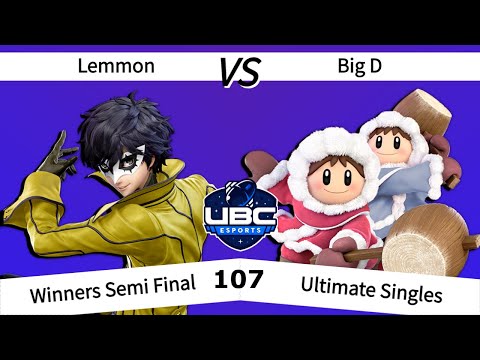 UBC Weekly #107 - Winners Semi Final - Lemmon (Joker) Vs. Big D (Ice Climbers) - SSBU