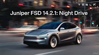 Tesla FSD 14.2.1 נסיעת מבחן ראשונה בלילה בגירסה החדשה