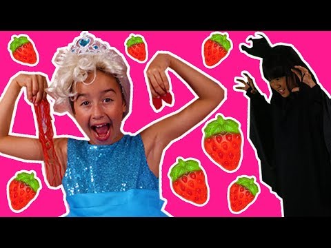 PRINCESSES IN REAL LIFE HAVE A GUMMY STRAWBERRY FEAST | Chocolate Shortcake Milkshake Magic Pranks Video