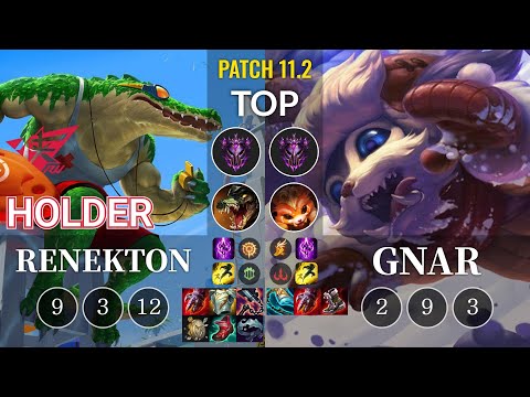 RW Holder Renekton vs Gnar Top - KR Patch 11.2