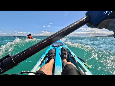 Ocean Kayak Sprinter & Fenn Bluefin S surfski in downwind