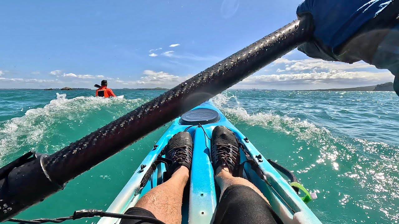 Ocean Kayak Sprinter & Fenn Bluefin S surfski in downwind