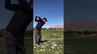 2021年3月27日 練習 7番アイアン　後ろから　Las Vegas