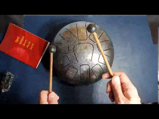 Vídeo relacionado con CAHAYA Tambor De Lengüeta De Acero De 6 Pulgadas Con 11 Notas, Libro De Música, Mazas De Tambor, Dedales Y Bolsa De Transporte Azul Marino, CY00373-1