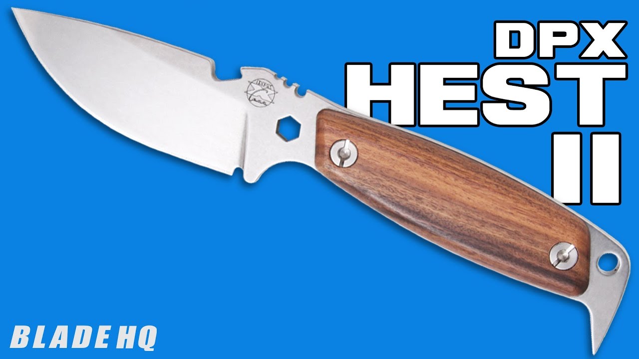 DPx H.E.S.T II Woodsman Survival Knife w/ Santos Wood Handle (3.15" Stone Plain)