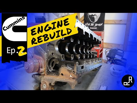 5.9 CUMMINS Engine Rebuild  // Episode 2 Engine Tear Down!