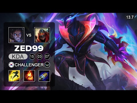 ZED99 Zed vs Sylas Mid - KR Challenger - Patch 13.7 Season 13