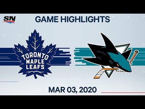 NHL Highlights | Maple Leafs vs. Sharks – Mar. 3, 2020
