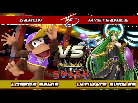 Boardwalk Smash #92 Losers Semis - Aaron (Diddy Kong) Vs. Mystearica (Palutena) Smash Ultimate SSBU