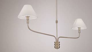 1_Watch A Video About the Possini Euro Nikos Matte Brass 2 Light Shade Pendant Light