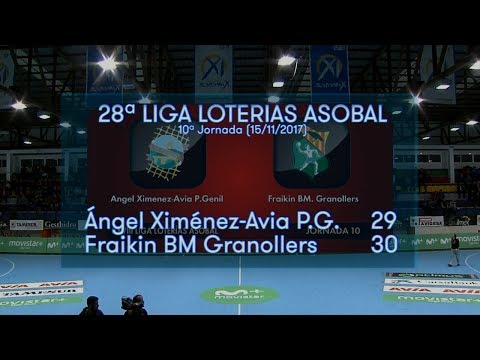 LIGA LOTERIAS ASOBAL J10 Ángel Ximénez-Avia P.G. - Fraikin BM. Granollers 29 - 30