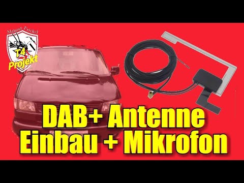 DAB Scheibenantenne Einbau plus Mikrofon Einbau T4