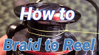 How to tie braided line to a fishing reel - A fishing tutorial video