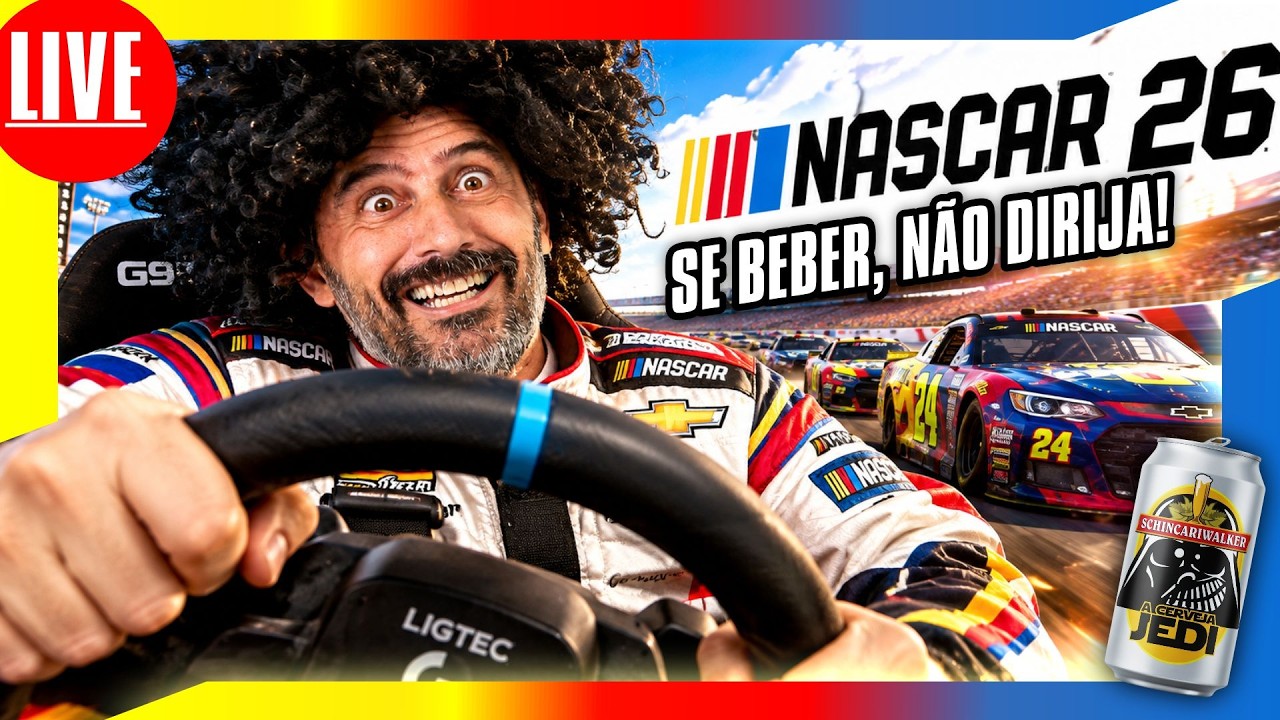 🎮🚨🍺AO VIVO  -  NASCAR 26 - SE FOR DIRIGIR, NÃO BEBA - JOGANDO NO LOGITECH G29! #NASCAR26