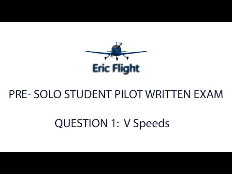 Private Pilot Pre-Solo Written Exam Question 1 V Speeds Video