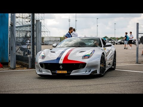 2x Ferrari F12 TDF going FLATOUT On Track !