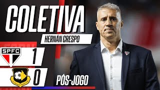 AO VIVO: COLETIVA PÓS-JOGO COM HERNÁN CRESPO |  SÃO PAULO 1 X 0 SÃO BERNARDO PELO PAULISTÃO