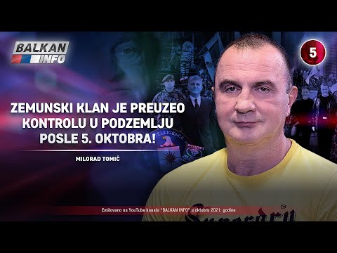 INTERVJU: Milorad Tomić - Zemunski klan je preuzeo kontrolu u podzemlju posle 5. oktobra (5.10.2021)