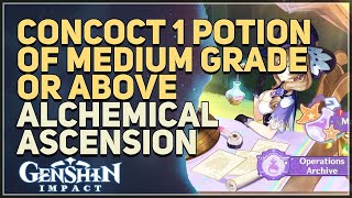 Concoct 1 potion of medium grade or above Genshin Impact