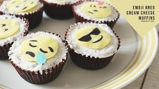 오레오 크림치즈 머핀 만들기,미니 오레오 치즈 케이크 레시피:How to Make Emoji Oreo Cream Cheese Muffins,Mini Oreo cake recipe
