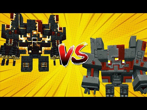 NEW NETHERITE MONSTROSITY VS REDSTONE MONSTROSITY   MINECRAFT MOB BATTLE