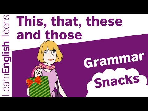 This, that, these and those - English grammar lessons