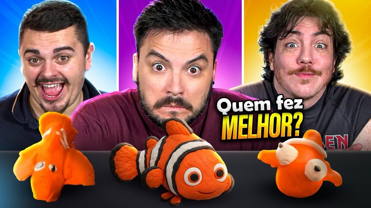 MONTANDO PERSONAGENS DE MASSINHA DE CABEÇA - Quem venceu?