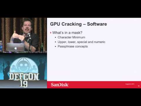 DEF CON 19 - Robert "Hackajar" Imhoff-Dousharm - Economics of Password Cracking in the GPU Era