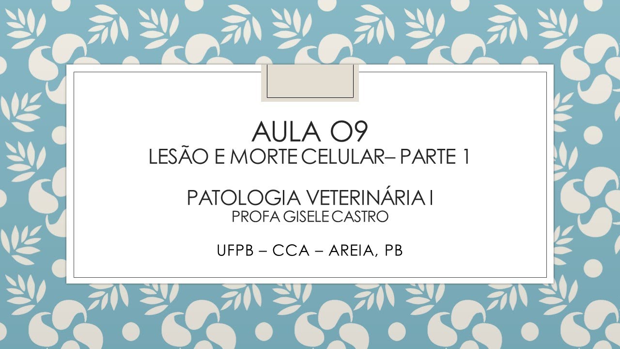 Aula 09 Lesão e Morte cel Pato1