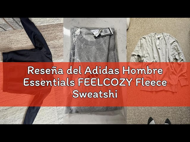 Vídeo relacionado con adidas Uomo Essentials FEELCOZY Fleece Sweatshirt, Medium Grey Heather/Black, M