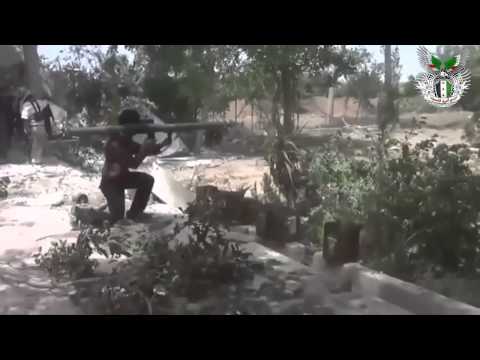 استهداف تجمع ألوية قاسيون بقاذف بي 90 دبابة تي 62 لقوات النظام في قرية الطيبة في ريف دمشق