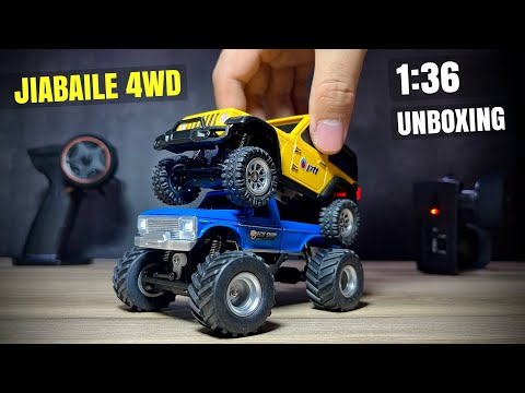 Unboxing !! RC 1:36 JIABAILE MINI Off-Road 4WD Rock Crawler Monster Truck & Jeep