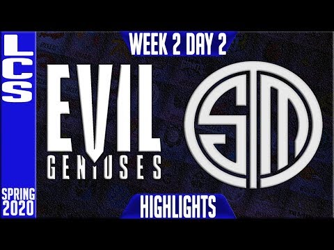 EG vs TSM Highlights | LCS Spring 2020 W2D2 | Evil Geniuses vs Team Solomid