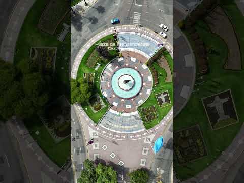Vista aérea de la Plaza de las Banderas. Grabado con dron, sin prisa.📍 Cochabamba – Bolivia