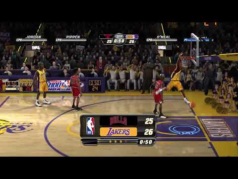 Nba jam: legends edition PS3 RE-Play (Jordan/Pippen vs Kobe/Shaq) Full game highlight