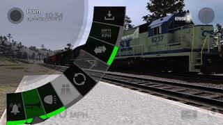 Trainz Simulator 3 two CSX GPS lead a short train of boxcar’s