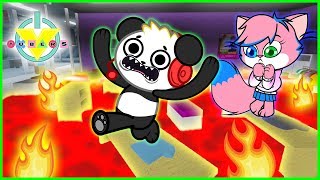 Roblox Escape Mall Obby FLOOR IS LAVA Let's Play and Go Shopping with Combo Panda Vs Alpha Lexa