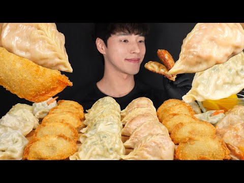 ASMR MUKBANG FRIED DUMPLINGS & MEAT DUMPLINGS & SPICY DUMPLINGS🥟 DIM SUM