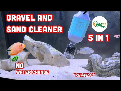 Clean Aquarium Substrate WITHOUT Water Change! Hygger 5 in 1 Electric Gravel Cleaner Review!