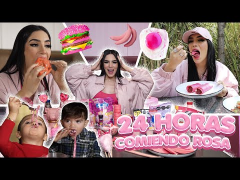 24 HORAS COMIENDO ROSA 💖Kimberly Loaiza