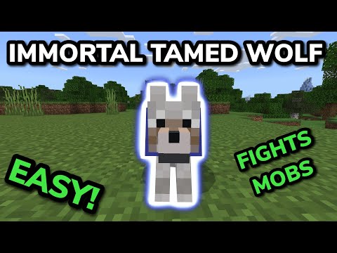 HOW TO GET INVINCIBLE DOGS IN SURVIVAL in Minecraft Bedrock (MCPE/Xbox/PS4/Nintendo Switch/PC)