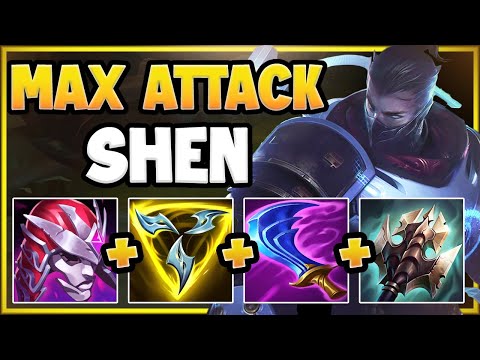 JUST HOW STONG IS THIS NEW MAX ATTACK SHEN BUILD!? MAX ATTACK SHEN TOP GAMEPLAY - League of Legends