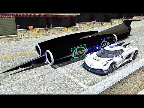 Koenigsegg Jesko Absolut vs SSC Fastest Car In The World - Drag Race 20 KM