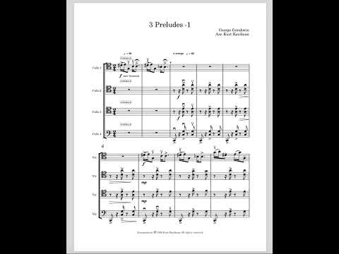 Gershwin Prelude 1 cello quartet arr K Kaufman