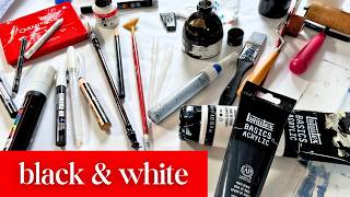 27 Gorgeous Papers in Black & White | Mark-Making Techniques